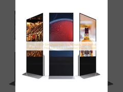 65 Inch Indoor Slim Digital Sign Touch Display With Built-in Media Player , Floor Interactive Information Display Screen