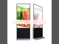40 Inch Indoor Slim Sign Touch Digital Display With Built-in Media Player , Floor Interactive Information Display Screen