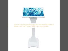 32 Inch Indoor Horizontal Capacitive Visual Interactive Floor Stand Touch LCD Display Digital Sign Display Screen
