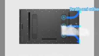 43/49/55/65/75 inch semi outdoor digital signage with shock and weather resistant display screen